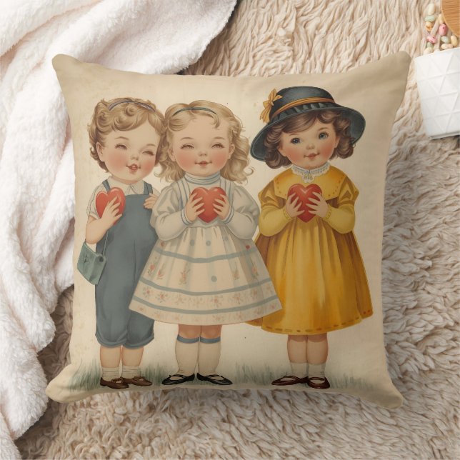 Schattige Vintage Kinderen Kussen (Deken)