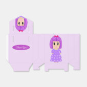 Schattige Violet Meisje Dank je Bedankdoosjes (Uitgevouwen)