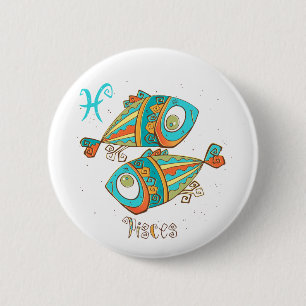 Schattige vis ronde button 5,7 cm