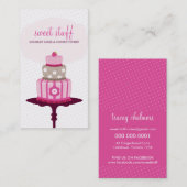SCHATTIGE VISITEKAARTJE :: Sweet Cakes Bakery Pink (Voorkant / Achterkant)