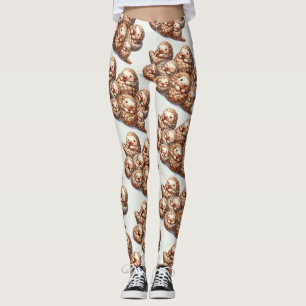 Schattige vissen naar schattige knuffel pangolins leggings