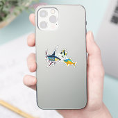 schattige vissen sticker (Telefoon)