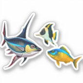 schattige vissen sticker (Voorkant)