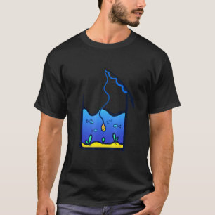 Schattige Visworm Oceaan Abstract T-shirt
