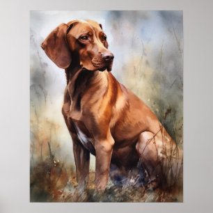 Schattige Vizsla Dog Art Print Poster