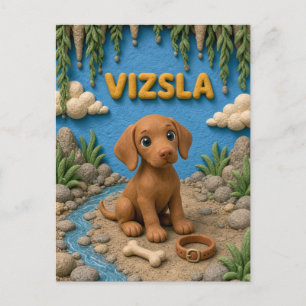 Schattige Vizsla Puppy, Baby Hond Briefkaart