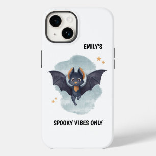 Schattige Vleermuis Aangepaste Naam Halloween Grie Case-Mate iPhone 14 Hoesje