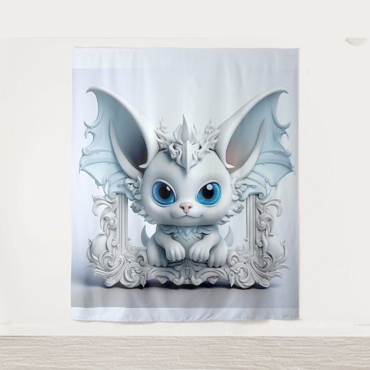 Schattige vleugeloorteken wandkleed (Voorkant)