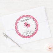 Schattige Vlinder Baby shower Sticker Roze (Envelop)
