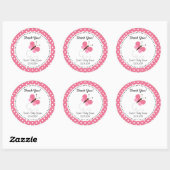 Schattige Vlinder Baby shower Sticker Roze (Vel)