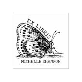 Schattige vlinder ex libris boek rubberstempel (Afrduk)