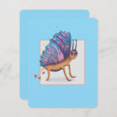 schattige vlinder feestdagenkaart (Voorkant / Achterkant)