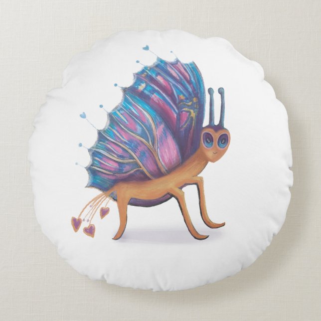 schattige vlinder rond kussen (Voorkant)