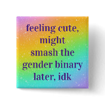 Schattige voelen zou de gender binaire Button kunn