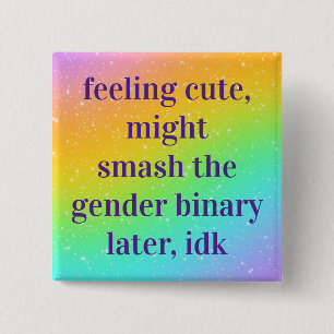 Schattige voelen zou de gender binaire Button kunn