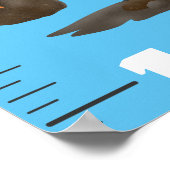 Schattige voertuigen cartoon groeimeter poster (Hoek)