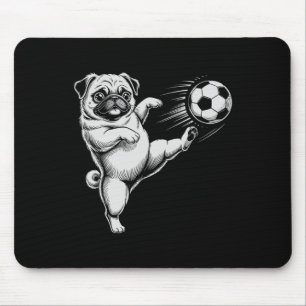 Schattige Voetbal Pug Vader Hond Ll Speel Club Doe Muismat