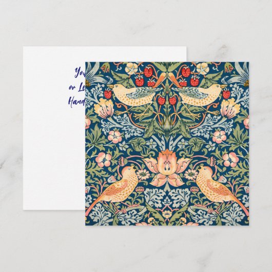 Schattige Vogels, Aardbei Dievegge Vintage Kunst Kaart (Voorkant / Achterkant)