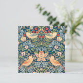 Schattige Vogels, Aardbei Dievegge Vintage Kunst Kaart (Staand voorkant)