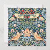 Schattige Vogels, Aardbei Dievegge Vintage Kunst Kaart (Voorkant)