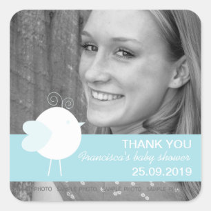 Schattige Vogels Baby shower Favor Photo Labels St