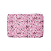 schattige vogels en roze bloemen badmat (Voorkant)