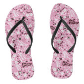 schattige vogels en roze bloemen teenslippers (Voetbed)