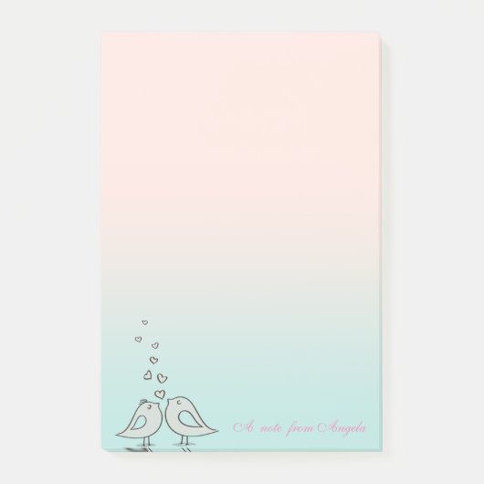 Schattige Vogels Verliefd Post-it® Notes (Voorkant)