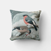 Schattige vogeltje- Bullfinch, Kunst Kussen (Voorkant)