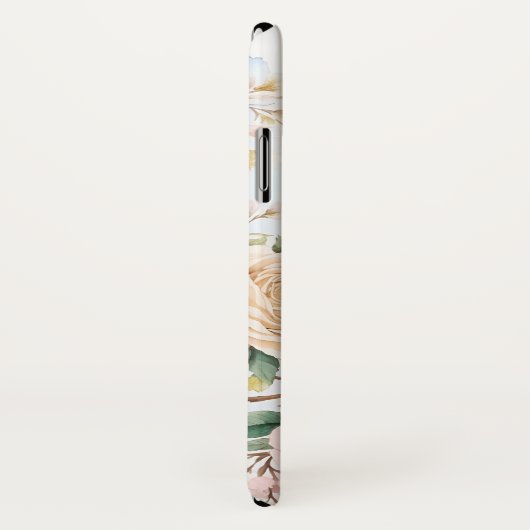 Schattige vogeltje en kleurrijke bloemen Case-Mate iPhone case (Achterkant / rechts)