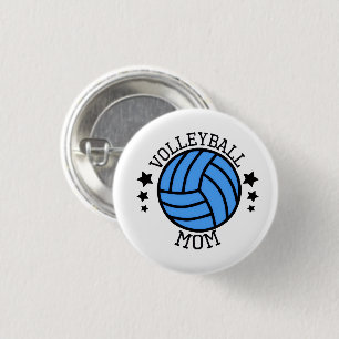 Schattige Volleybal sport Moeder woordkunst  Ronde Button 3,2 Cm