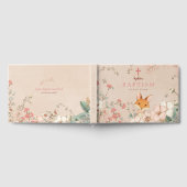  Schattige vos bloemen baby meisje doop Gastenboek (Volledig)