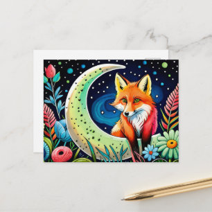 Schattige vos dierenvrienden briefkaart