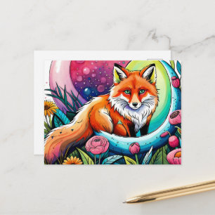 Schattige vos dierenvrienden briefkaart