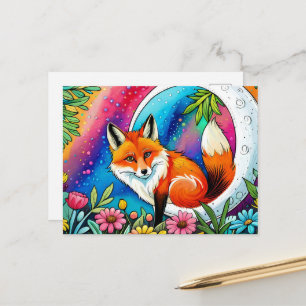 Schattige Vos dierenvrienden Briefkaart
