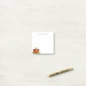 Schattige Vos Pompoen Post-it® Notes (Op bureau)