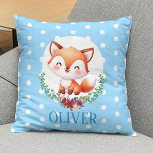 Schattige vos stippen elegant kussen
