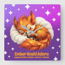 Schattige Vos Welp Slaapt in Sterrennacht Natal