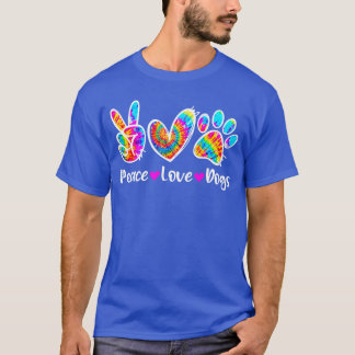 Schattige Vrede Liefde Hondje Verven Hondenpoot Ho T-shirt