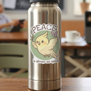 Schattige vredes kaketiel met olijftak Adorable vo Sticker