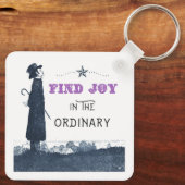 Schattige Vreugde vinden in het Gewone Sleutelhanger (Achterkant)