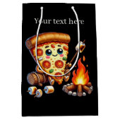 Schattige vreugdevuur pizzafeest medium cadeauzakje (Voorkant)