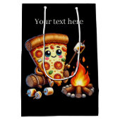 Schattige vreugdevuur pizzafeest medium cadeauzakje (Achterkant)