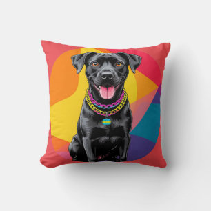 Schattige Vriendelijke Cartoon Hond Blij Geschenk Kussen
