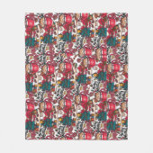 Schattige vrolijk kerstfeest – feestelijk fleece deken (Voorkant)