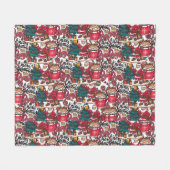 Schattige vrolijk kerstfeest – feestelijk fleece deken (Voorkant (Horizontaal))