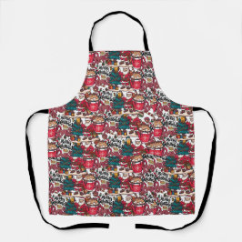 Schattige vrolijk kerstfeest – feestelijk schort