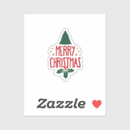 Schattige vrolijk kerstschoolaanbod Vakantie Sticker