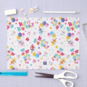 Schattige vrolijk verjaardagspatroon tissuepapier (Craft)