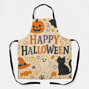 , schattige vrolijke Halloween vleermuis, spook, p Schort